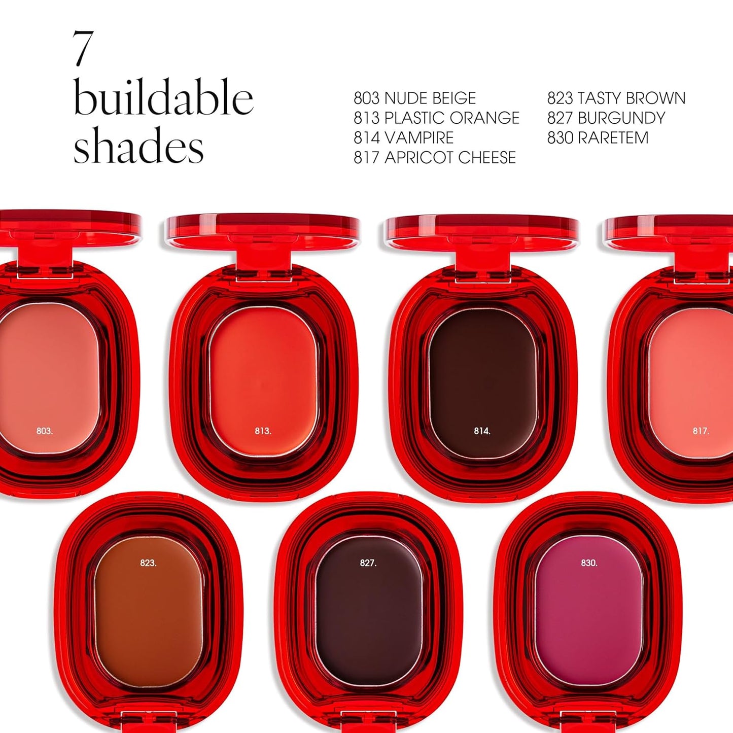 AIR LIPS 814 VAMPIRE, Lip & Cheek, Natural Soft Matte Finish & Buildable, Airy Formula (1.2g, 0.003 oz.)