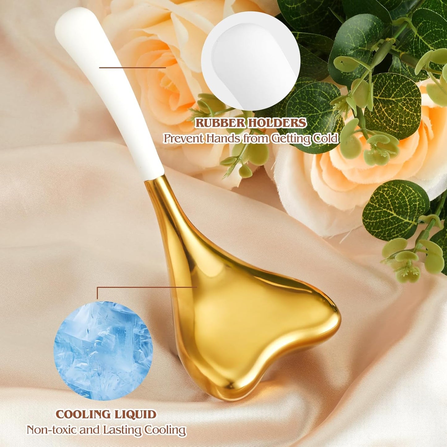 Running man Ice Globes -Facial Skin Care Tools for Women, Cryo Sticks -Unbreakable Stainless Steel and Special Design, Esthetician Supplies Cooling Spa Globes