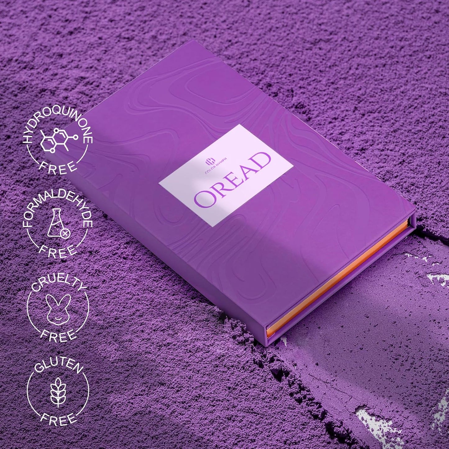 Color Nymph Makeup Kit for Women, All In One Notebook Makeup Palette Set With Mirror for Girls Includes 24 C Eyeshadow Palette,Lipgloss,Face Powder,Blushes (Purple)