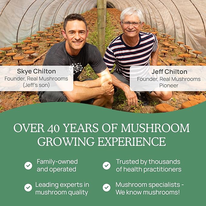 Real Mushrooms 5 Defenders Powder - Organic Mushroom Extract w/Chaga, Shiitake, Maitake, Turkey Tail, & Reishi - Mushroom Supplement for Brain, Focus, & Immune Support - Vegan, Non-GMO, 100 Servings
