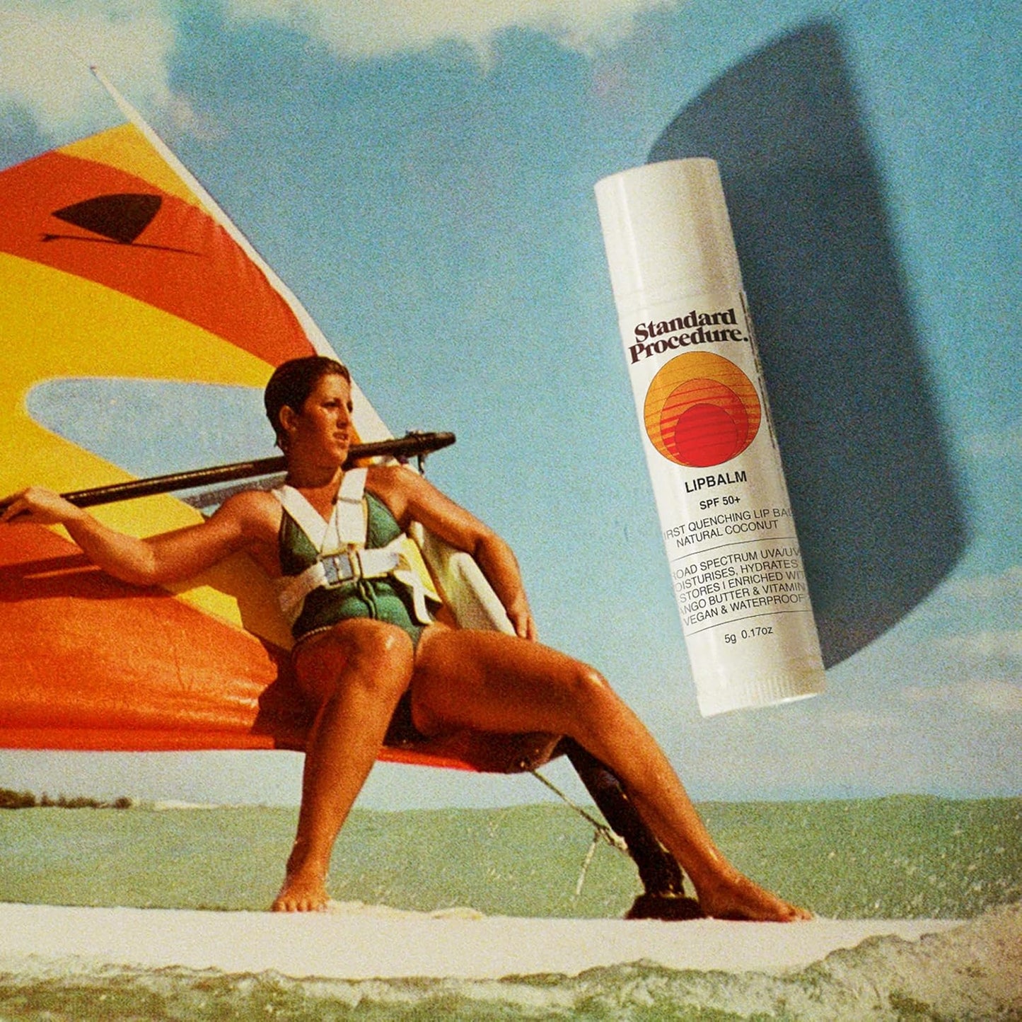 Standard Procedure. Lip Balm SPF 50+, Hydrating Lip Moisturizer For Dry & Cracked Lips, Waterproof, Mango Butter & Vitamin E, 0.17 oz