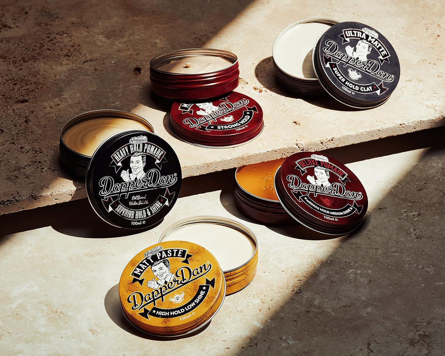 Dapper Dan Matt Paste, High Hold Low Shine Hair Paste for Men, Versatile Hair Product with Flexible Hold for All Styles, Vintage Cologne Fragrance, 2 x 3.38 fl oz