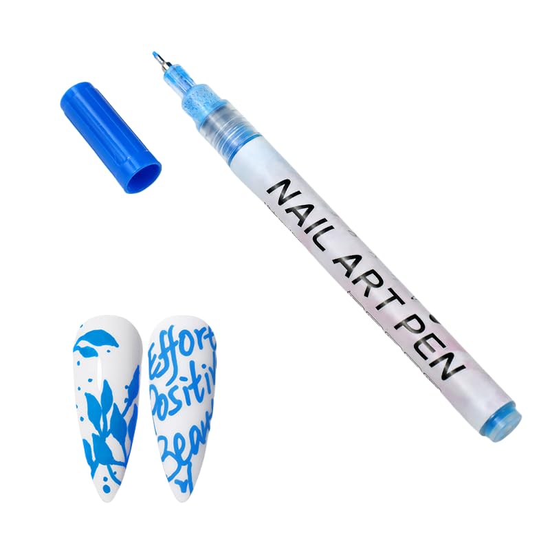 Nail Polish Pen, 1 PCS Nail Art Pen, Nail Pencil, DIY Drawing Painting Pen, for Nails DIY (Light Blue 0.5mm)