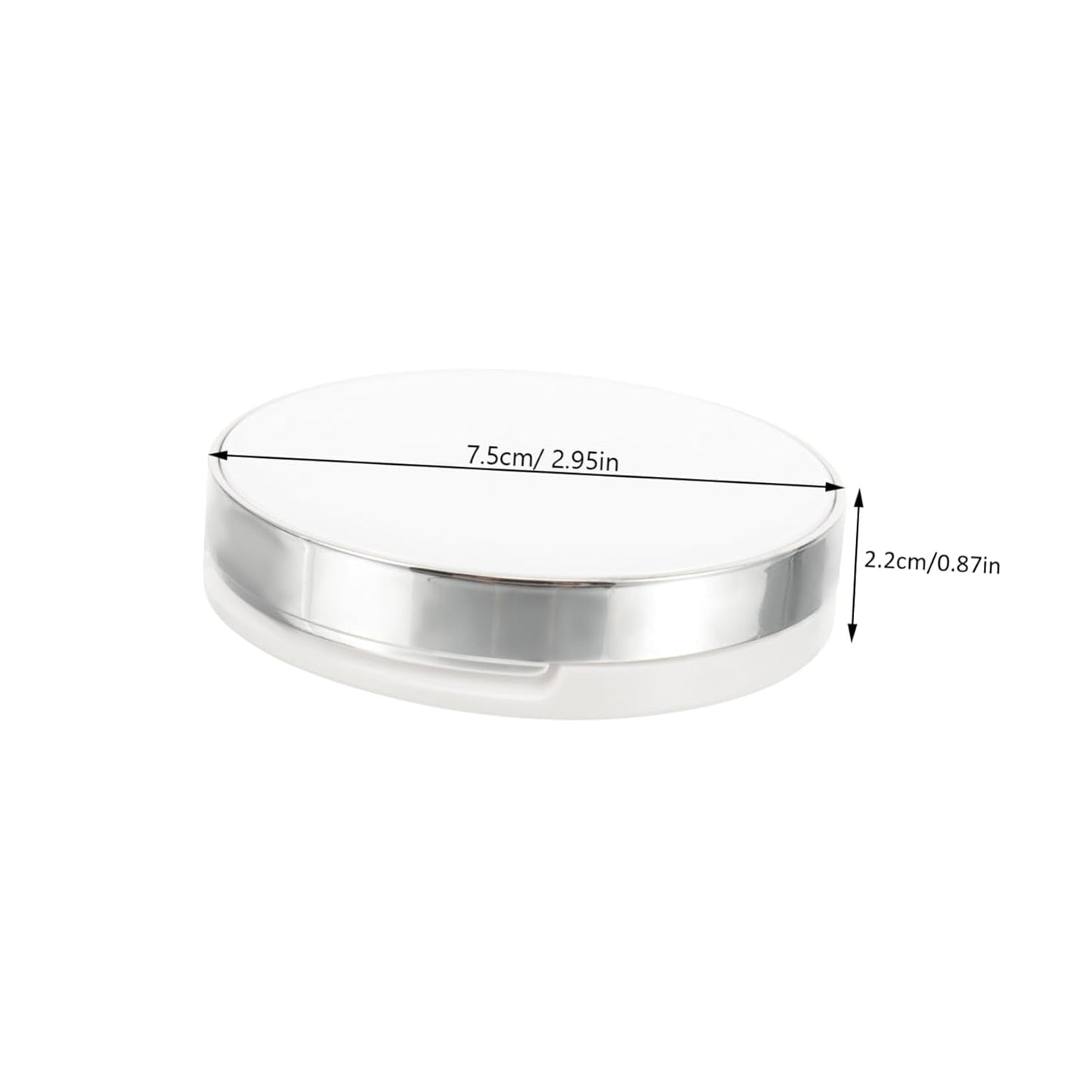 2pcs Travel Powder Container Mirror for Makeup Empty Cushion Compact Case Portable Powder Box for Women