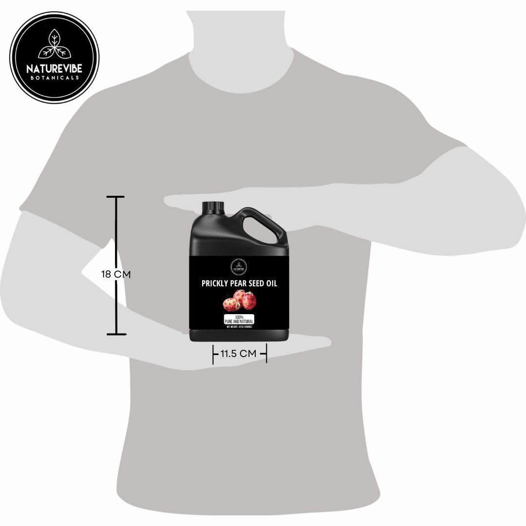 Naturevibe Botanicals Prickly Pear Oil 32 Ounces | 100% Pure and Natural | Great for Skin Care and Hair Care