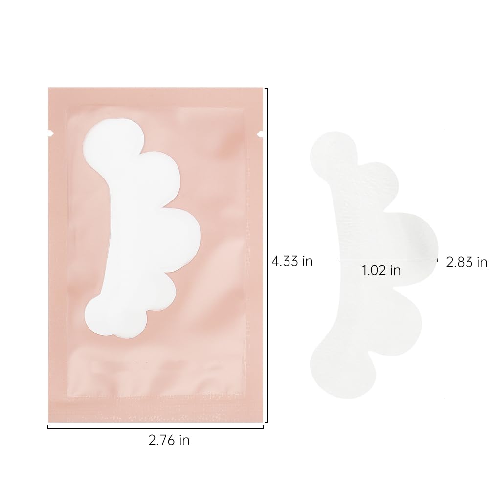 100 Pair Eye Under Gel Pads Eyelash Extensions Patches,Lash Extension Lint Free Under Hydrogel Eye Mask Pads Beauty Tools (Pink)