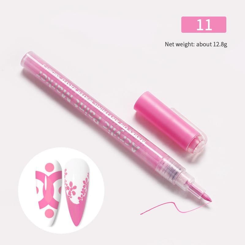 Nail Polish Pen, 1 PCS Nail Art Pen, Nail Pencil, DIY Drawing Painting Pen, for Nails DIY (Pink)