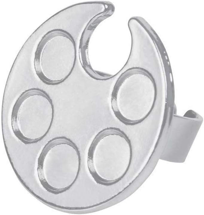 Mini Manicure Palette,4PCS Nail Display Board,Metal Nail Art Polish Holder,Paint Palette Finger Ring,Stainless Steel Makeup Mixing Palette Ring