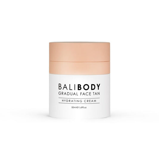 Bali Body Gradual Face Tan | Daily Facial Moisturizer for Natural Looking Gradual Bronze Glow | Anti-Aging, Hydrating Cream for All Skin Types | Vegan, Cruelty Free, Australian Made (50 ml/1.69 fl oz)