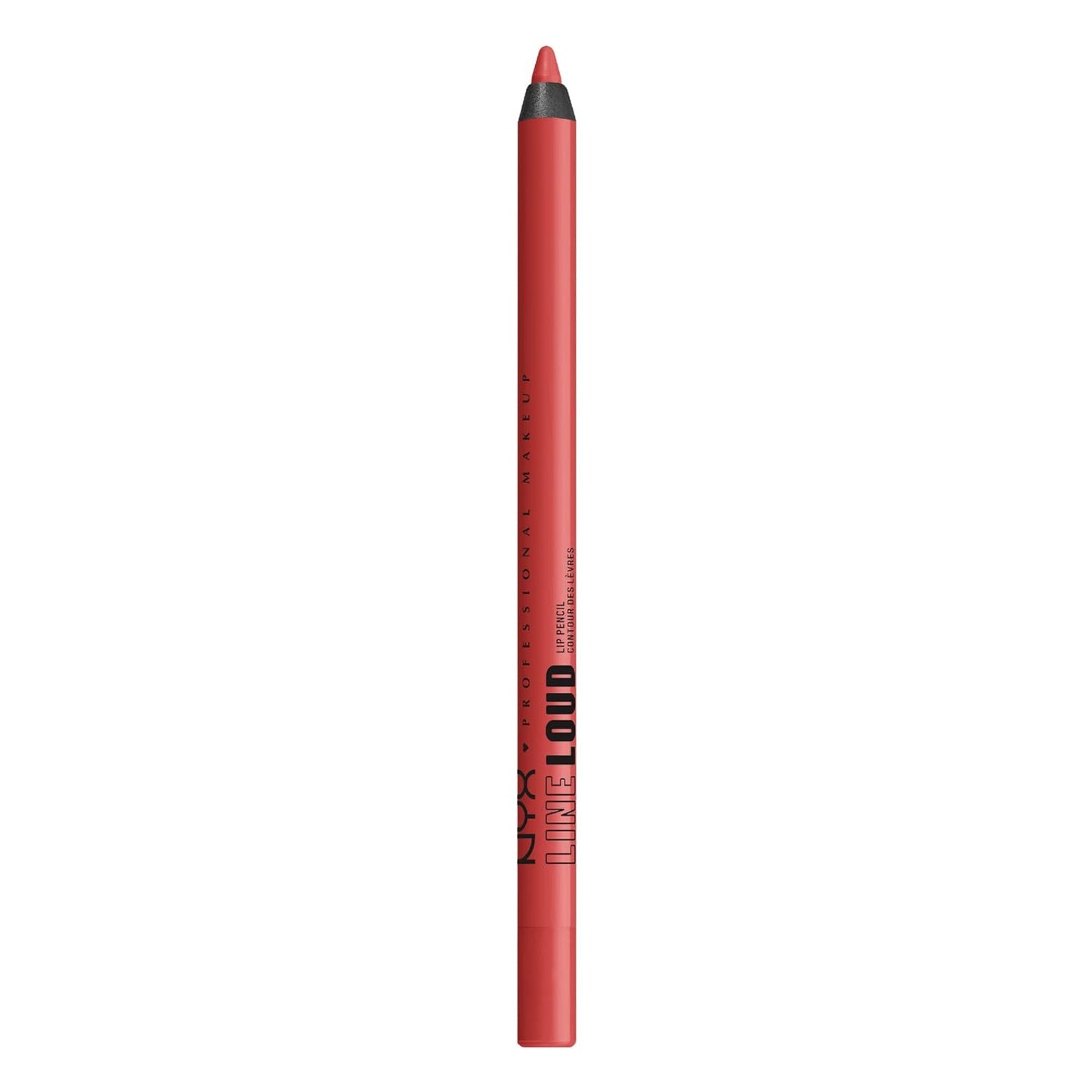 NYX PROFESSIONAL MAKEUP Line Loud Lip Liner, Longwear and Pigmented Lip Pencil with Jojoba Oil & Vitamin E - Rebel Red (Warm Red)