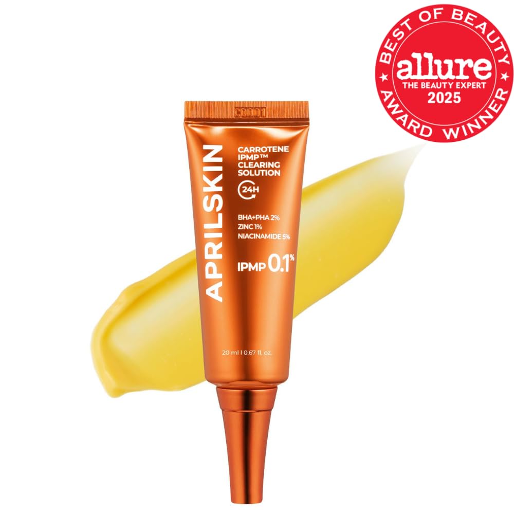 APRILSKIN Carrotene IPMP™ Clearing Solution || Quickly soothes troubled areas and helps clear blemishes | Formulated with BHA, AHA, Niacinamide & Zinc Oxide | Vegan, Cruelty-Free (0.67fl.oz.)