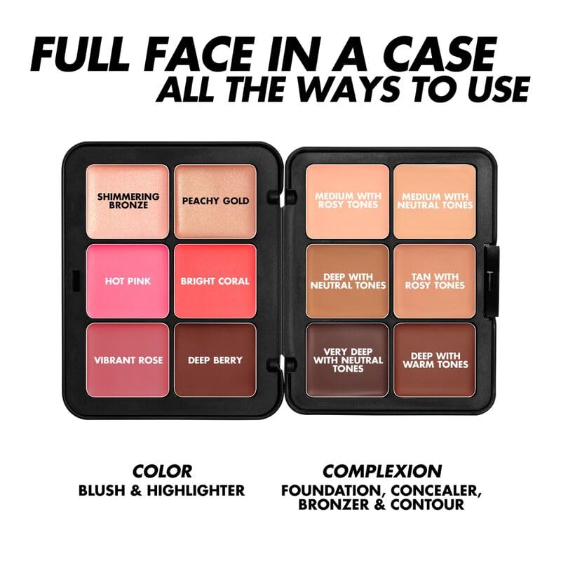 HD Skin Face Essentials Palette with Highlighters - Tan to Deep - Harmony 3 by Make Up For Ever for Women for Face and Cheek