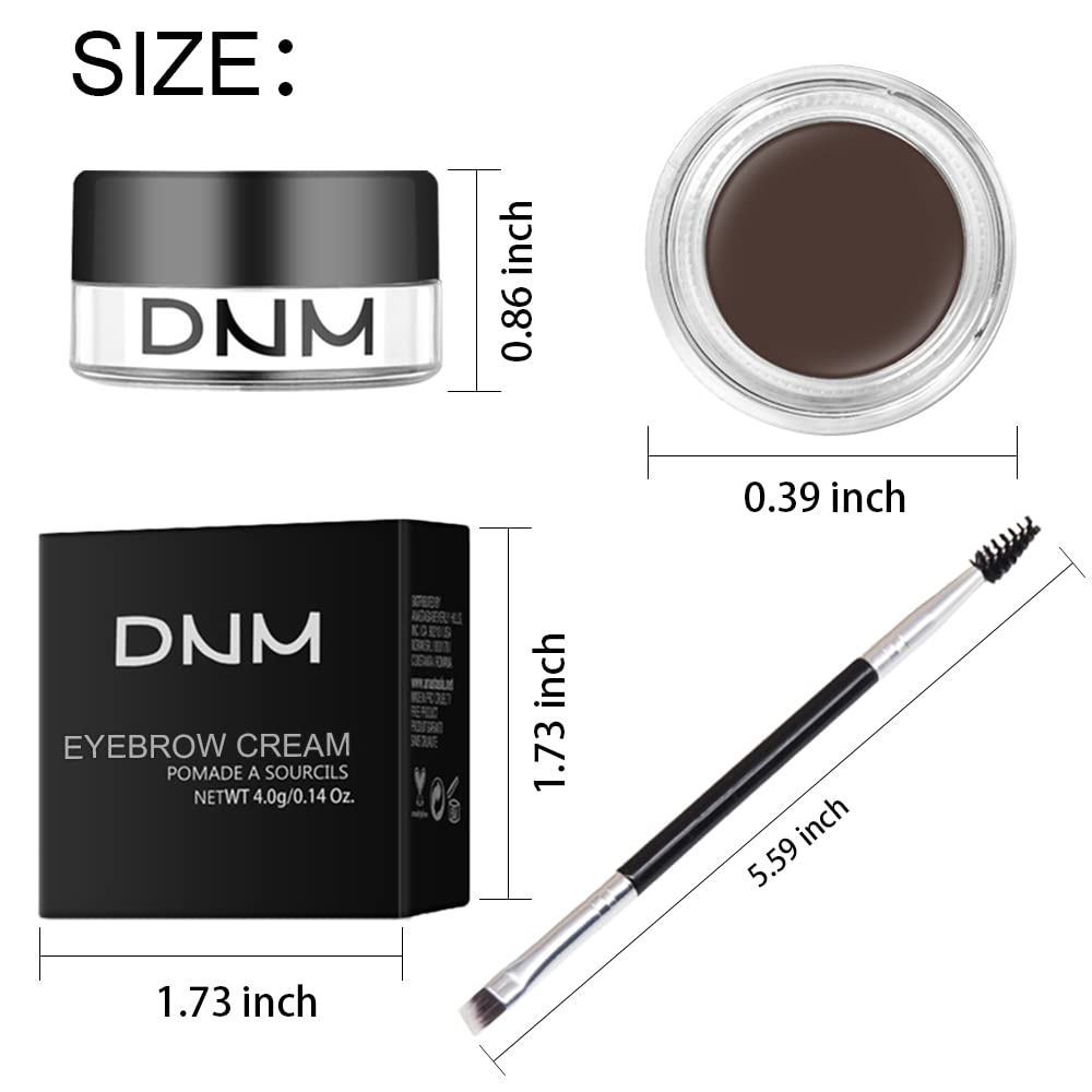 evpct Dark Brown Eyebrow Powder Pomade Gel Shaper Makeup Kit with Dual-ended Brush, Eyebrow Stencil Kit for Women Shaping, Eye Brow Pomade Stencil Shaper Tinting kits for Women Long Lasting Waterproof