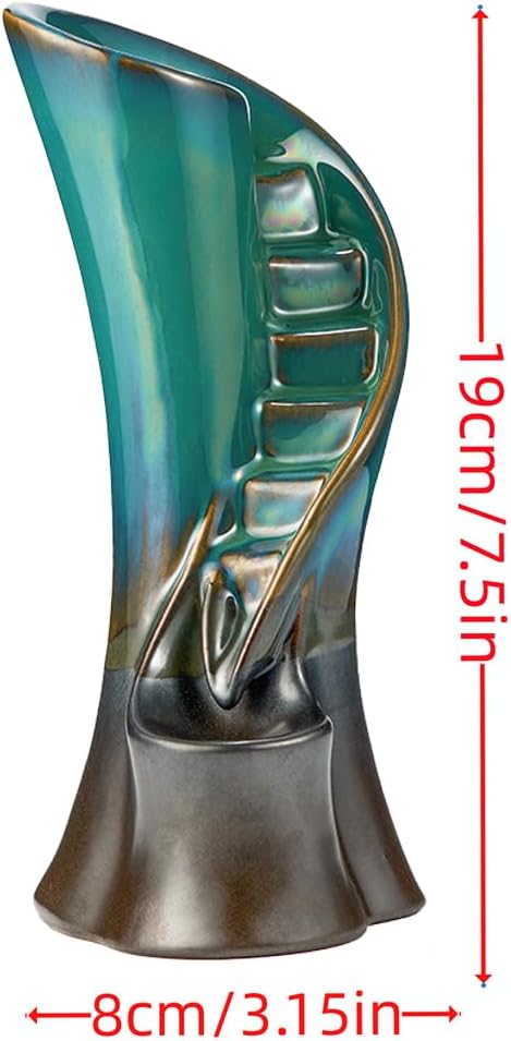 Unique Cloud Stairs Ceramic Waterfall Incense Holder, Paired with a Pack of Backflow Incense Cones. (Blue)