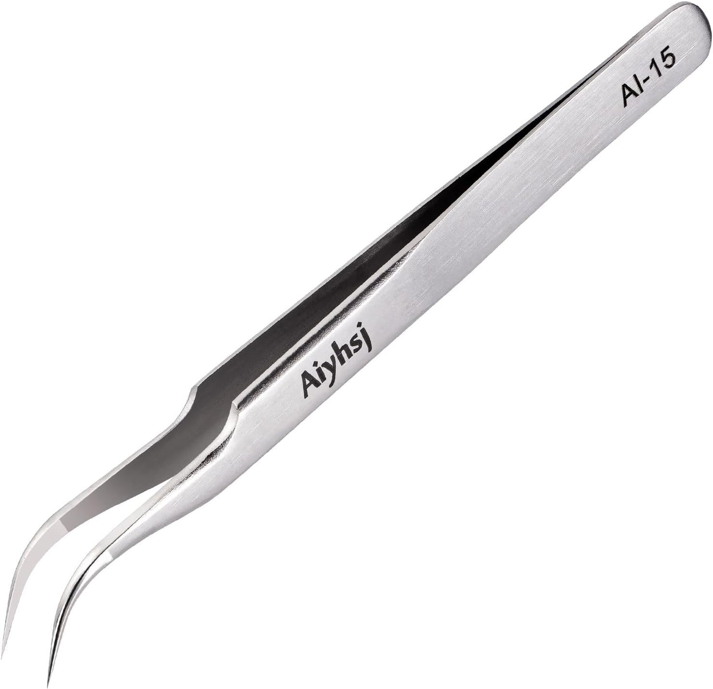 Precision Tweezer, Upgraded Professional Fine Tip curved, High-end Stainless Steel Tweezers for Craft, Electronics, Soldering, Eyelash Extensions, Laboratory Work, Jewelry-Making
