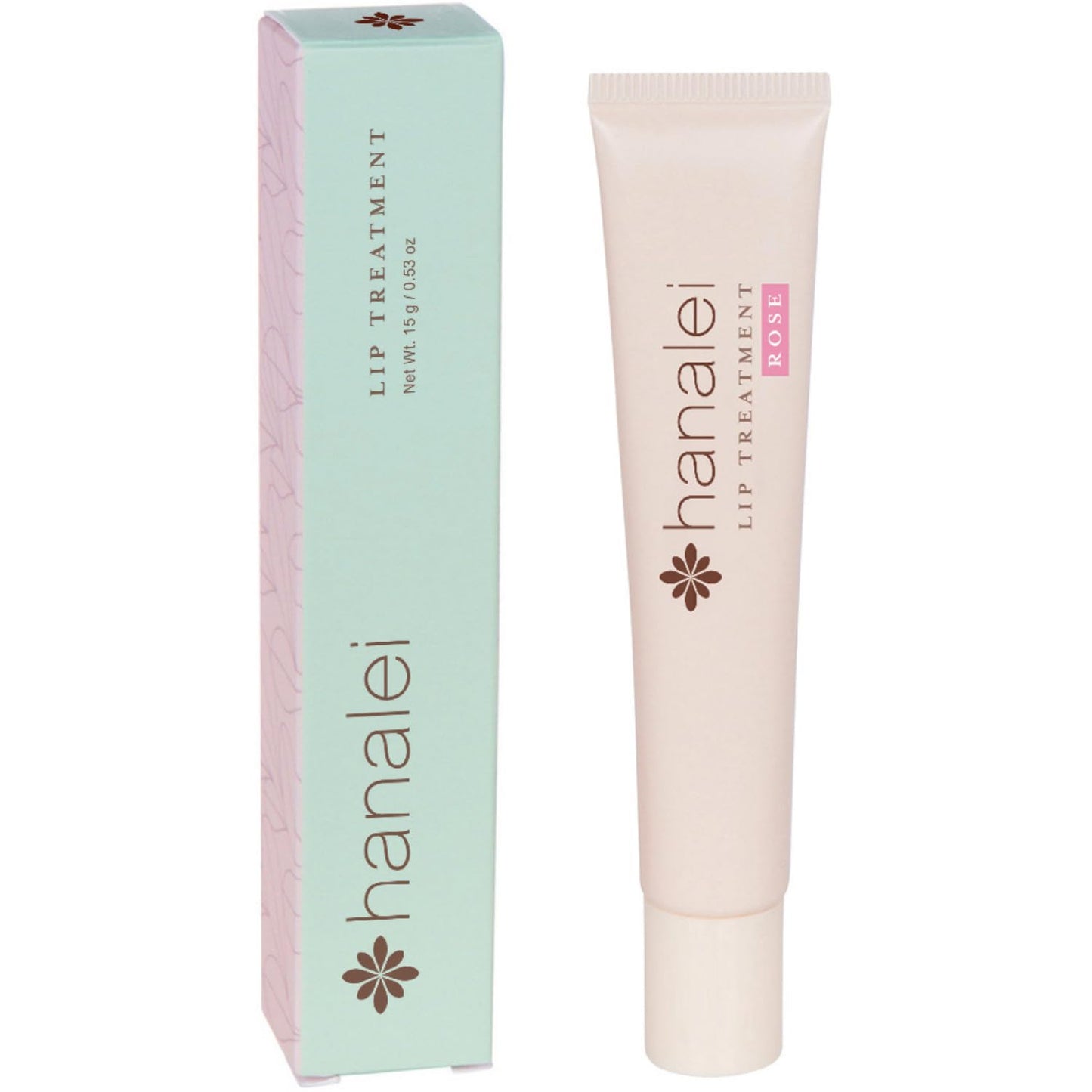 Hanalei Lip Treatment for Dry, Chapped Lips – Intensive Overnight Moisturizer with Kukui Oil, Shea Butter & Grapeseed Oil – Hydrating Balm for Healing Cracks – Rose Pink Tint, 15g – Cruelty-Free