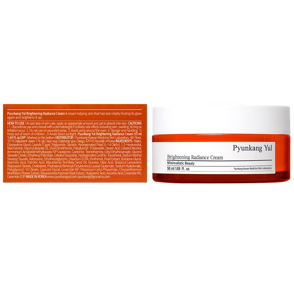 Pyunkang Yul PKY Radiance Vita Cream with Vitamin C and Pearl Extract, 1.69 Fluid Ounces (50 Milliliters) – Moisturizing Cream for Flawless, Radiant Skin