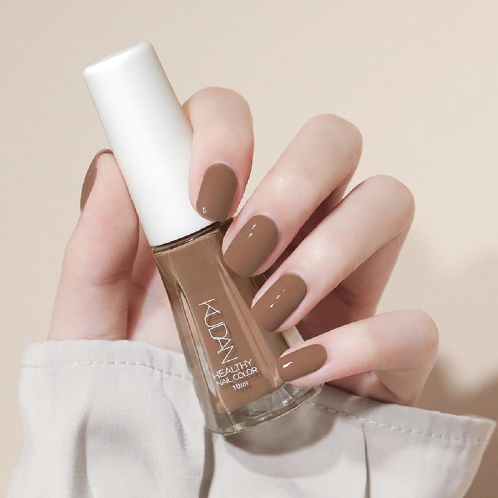 Nail Polish set - Nail Lacquer Quick Dry, Full Size, Vibrant, Colorful, Trendy, Glitter, Glossy, Metallic, Matte Nail Art Nail Shades (N10 khaki, 52g)