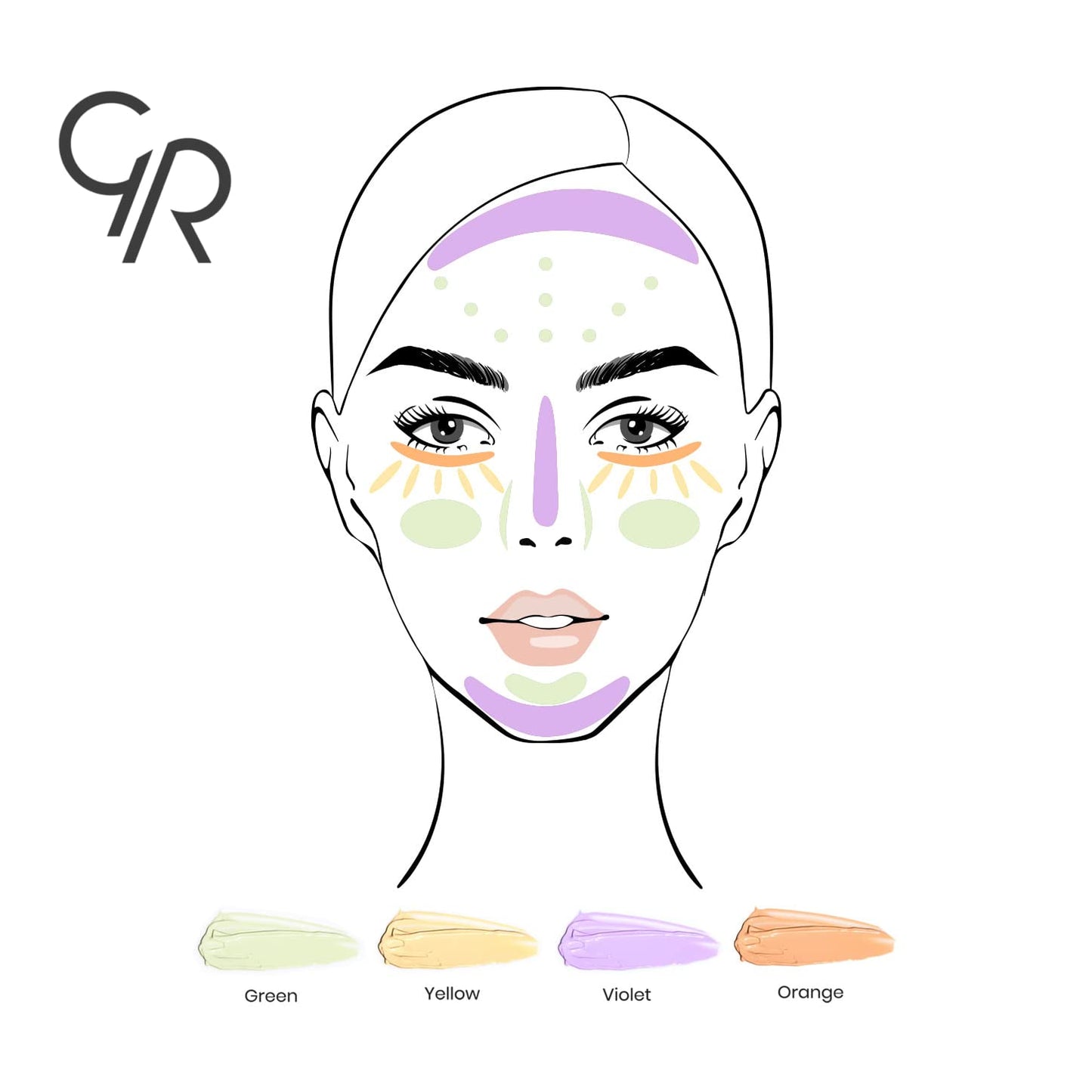 Golden Rose Makeup CC Cream Color Correcting Primer - (Violet)