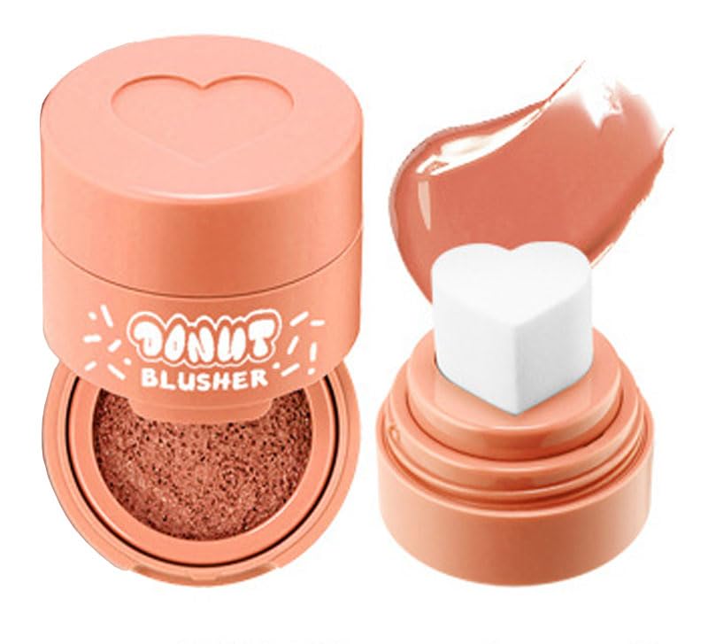 Stamp Liquid Blush Stamp Blush with Heart Shaped Applicator Natural Long Lasting Blush, Light and Airy Makeup for Women (6)