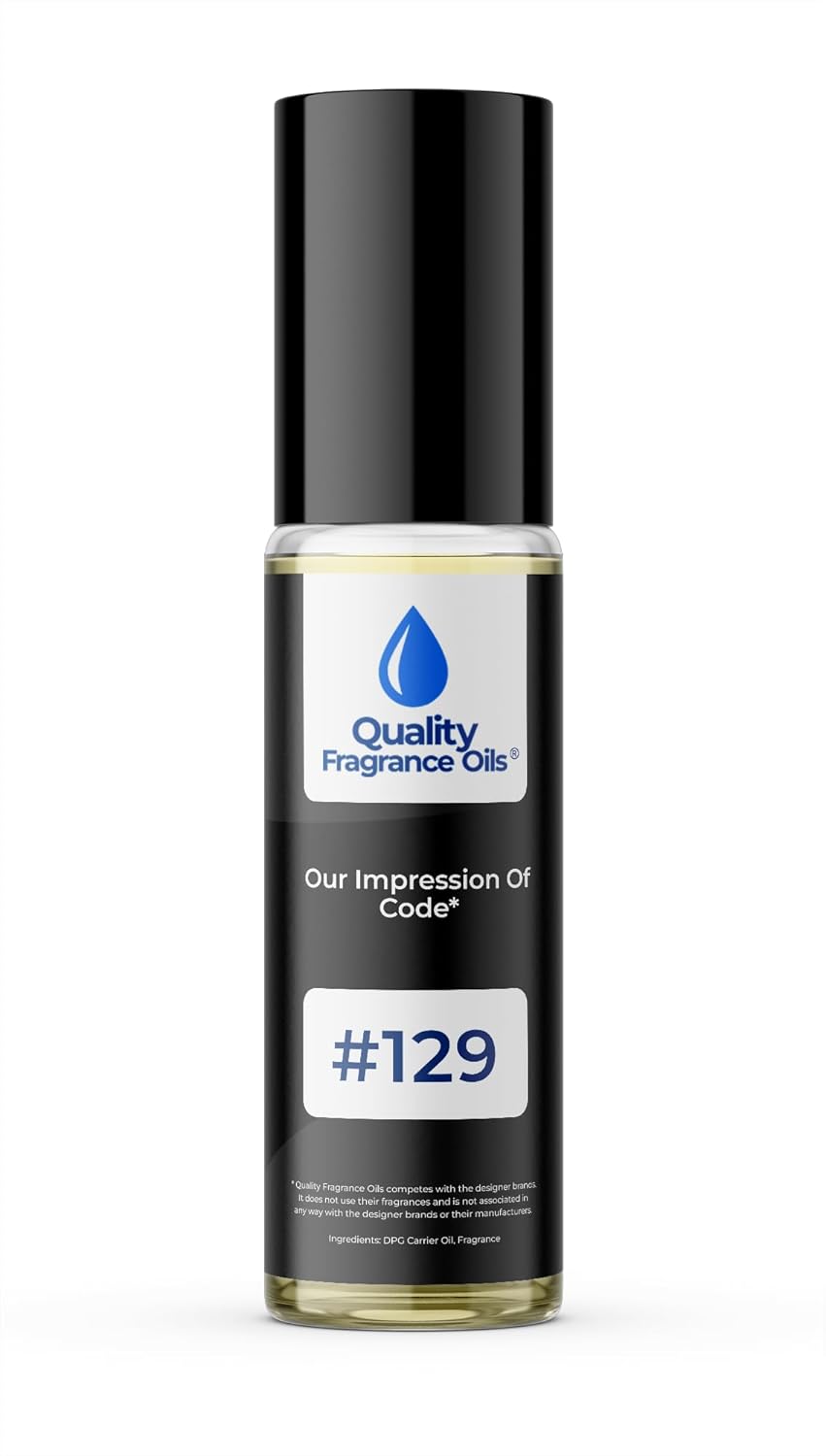 Quality Fragrance Oils' Code Impression #129 | Long-Lasting Perfume Oil, Alcohol-Free, Strong Scent, 10ml Roll-On | Affordable Alternative to Designer Fragrances