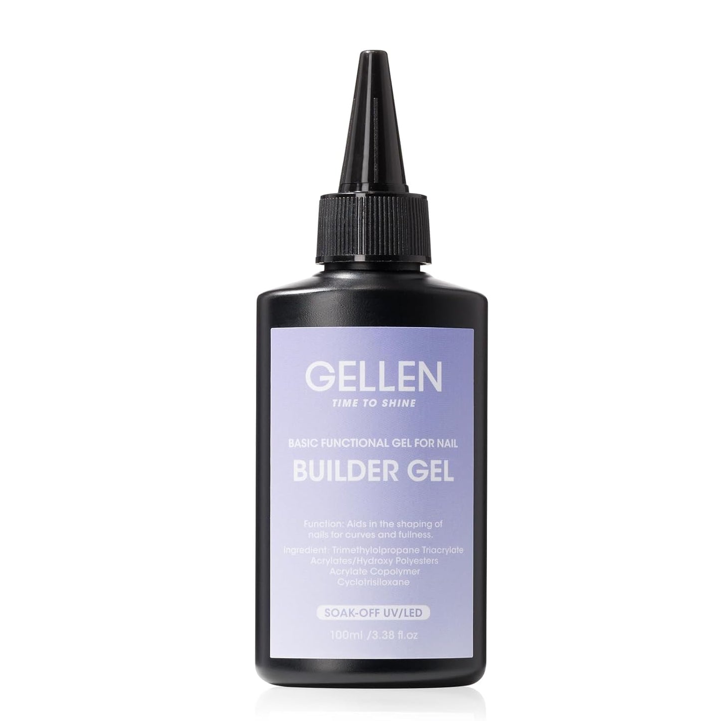 Gellen 100ml Builder Gel for Nails Clear, Strengthener Gel Color Hard Builder, Nail Apex Building Soak off Long Lasting U V Nail Gel