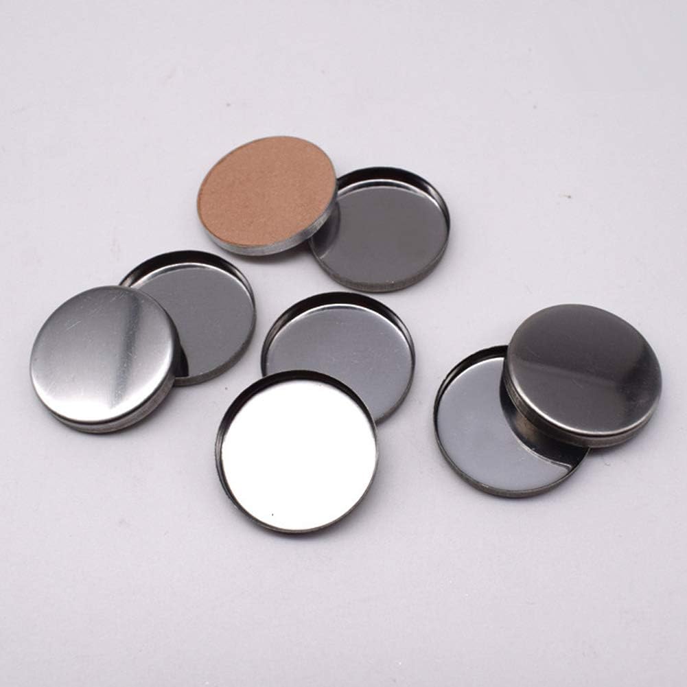 50 Pieces Empty Round Metal Tin Palette Pans Round Metal Pans Cosmetic Eyeshadow Pans for Eyeshadow Palette for Magnetic Makeup Palette, 26mm Diameter 3.5mm Height