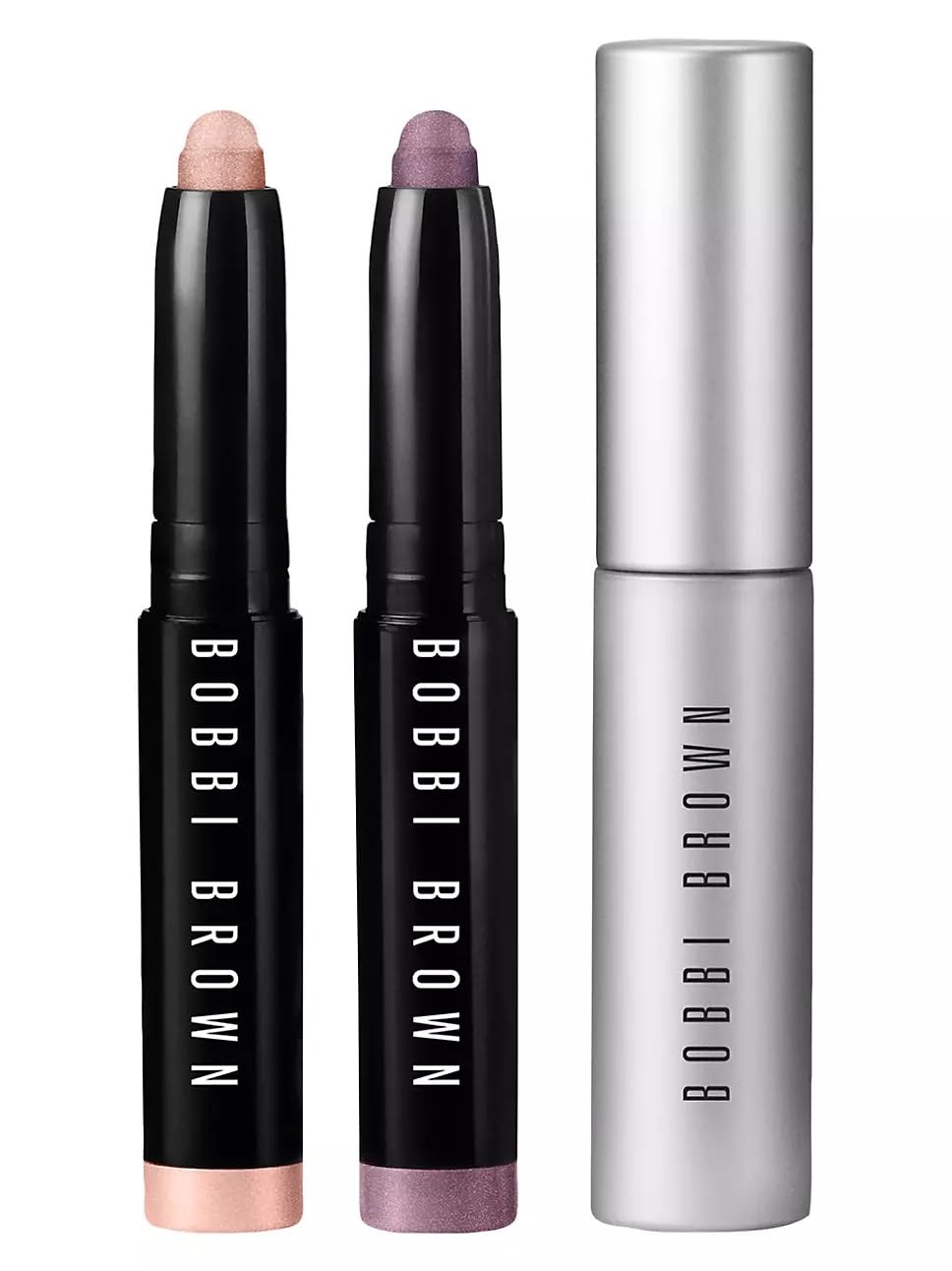 Bobbi Brown City Stroll Mini Long-Wear Cream Shadow Stick Set: Golden Pink and Mauve with Smokey Eye Mascara