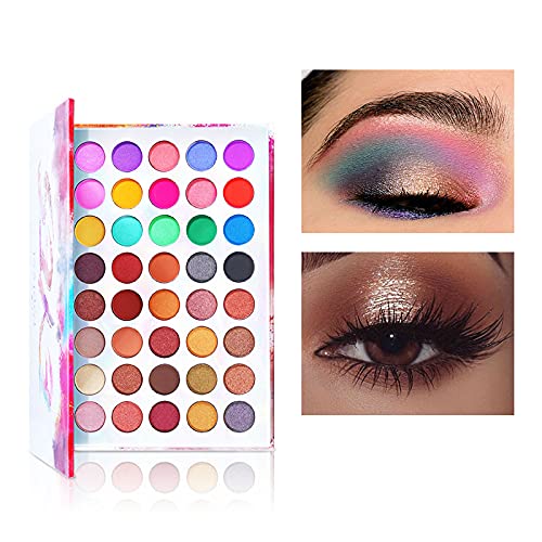 Pure Vie All-in-One Holiday Gift Makeup Set Cosmetic Essential Starter Bundle Include Eyeshadow Palette Lipstick Concealer Blush Mascara Foundation Face Powder - Makeup Kit for Women Full Kit