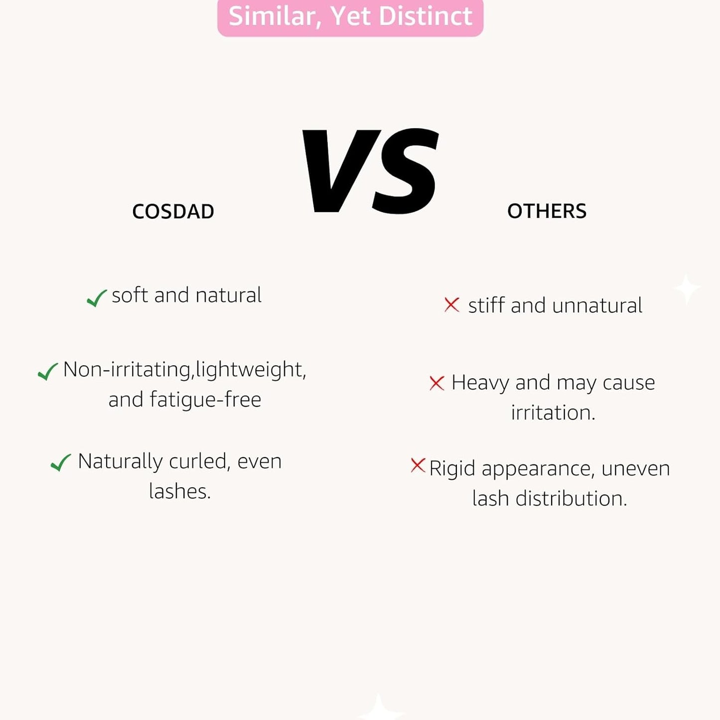 Cat Eye False Eyelashes – Natural Look, Wispy & Lightweight Glue-On Lashes, Reusable Fake Eyelashes for Everyday & Party Makeup (10 Pairs)