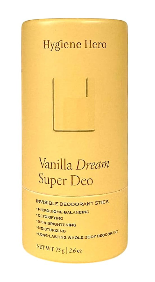 Super Deo - Vanilla Dream | Invisible Deodorant Stick | Natural Deodorant for Men and Women | Aluminium Free | Mitigate Ingrown Hair | Citrus and Vanilla Scent