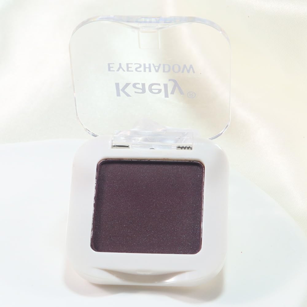 Matte Singe Eye Shadow Palette Makeup, Matte Smokey Plum Monochrome Eyeshadow For Old Women, Mini Singe Pressed Pigmented Waterproof Sombras Para Ojos, Vegan, Talc,Paraben & Cruelty Free, 15