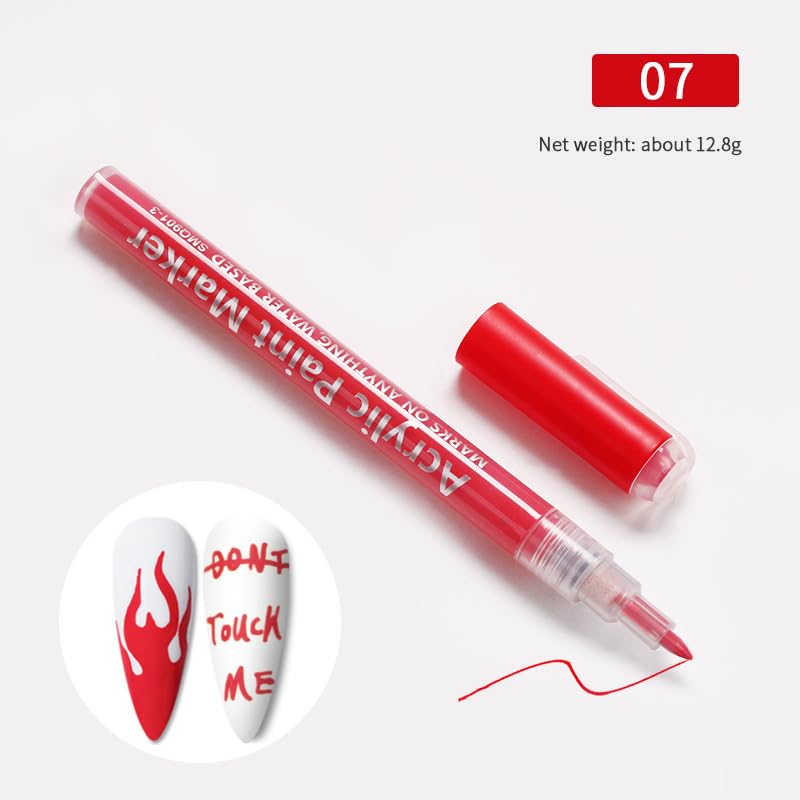 Nail Polish Pen, 1 PCS Nail Art Pen, Nail Pencil, DIY Drawing Painting Pen, for Nails DIY (Red)