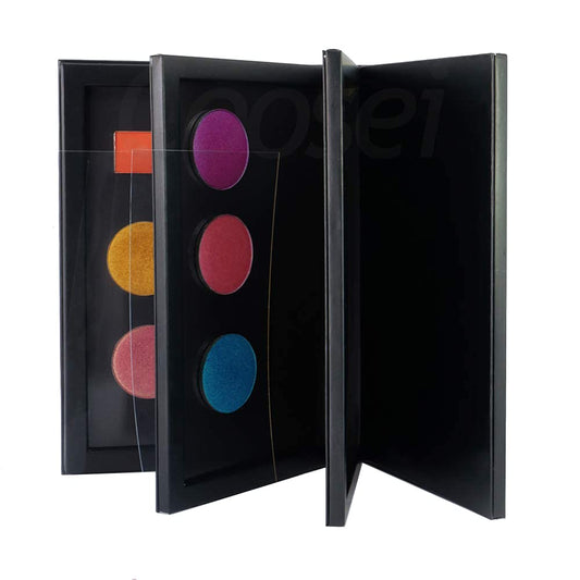 3-Layer Book Shaped Magnetic Eyeshadow Palette Large Empty Makeup Storage Box