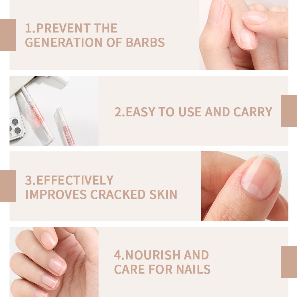 8Pcs Nail Cuticle Oils Nail Nutrition Oil Pen Nail Nourishment Pens 8 Smell Cuticle Nourish Skin Nail Care (8pcs)