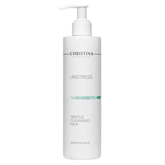 Christina - Unstress Gentle Cleansing Milk with Vitamin E | Smothing Refreshing milk Cleanser for Face | Soap-free Cleansing Milk for Face | Suitable for All Skin Types (10 fl oz.)