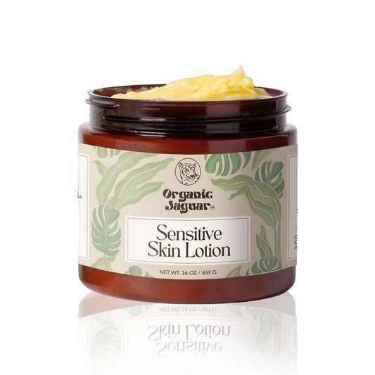 Natural Body Lotion for Sensitive Skin, Scent Free, Sulfate & Paraben Free Body Care, Moisturizer With Essential Oils, Vitamin E Oil, Beeswax, Extra Virgin Olive Oil, Raw Honey, 8 oz