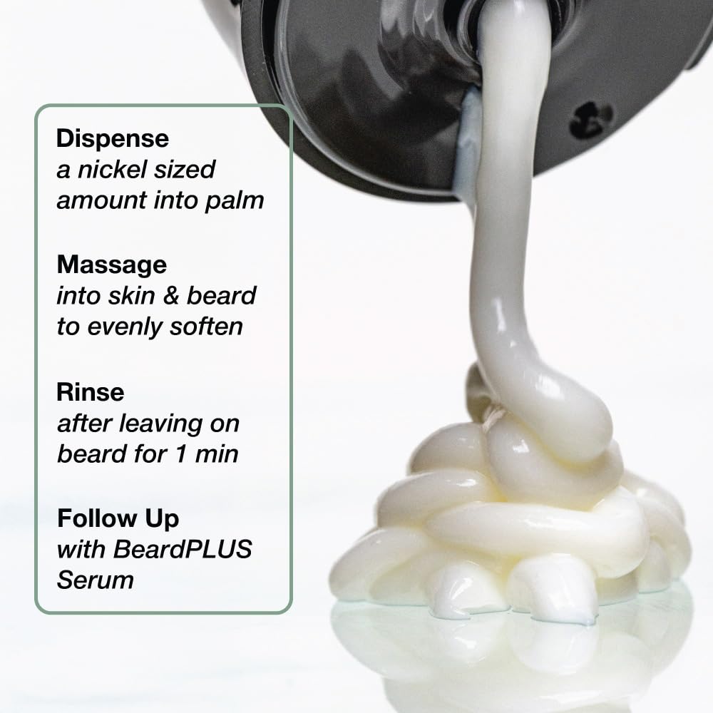 ZEUS BeardPLUS Conditioner for Men, Enhanced Beard Growth & Hair Care Treatment with Biotin & Caffeine to Boost Thickness, Strength, Hydration, and Skin Comfort (Made in USA) 6 oz.