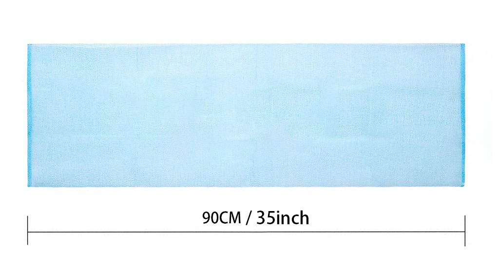 ARCH&M Exfoliating Body Towel (3 Pack) for Glowing, Silky-Smooth Skin - Japanese Beauty Washcloth for Deep Exfoliation & Improved Circulation in The Shower (Blue x 3)