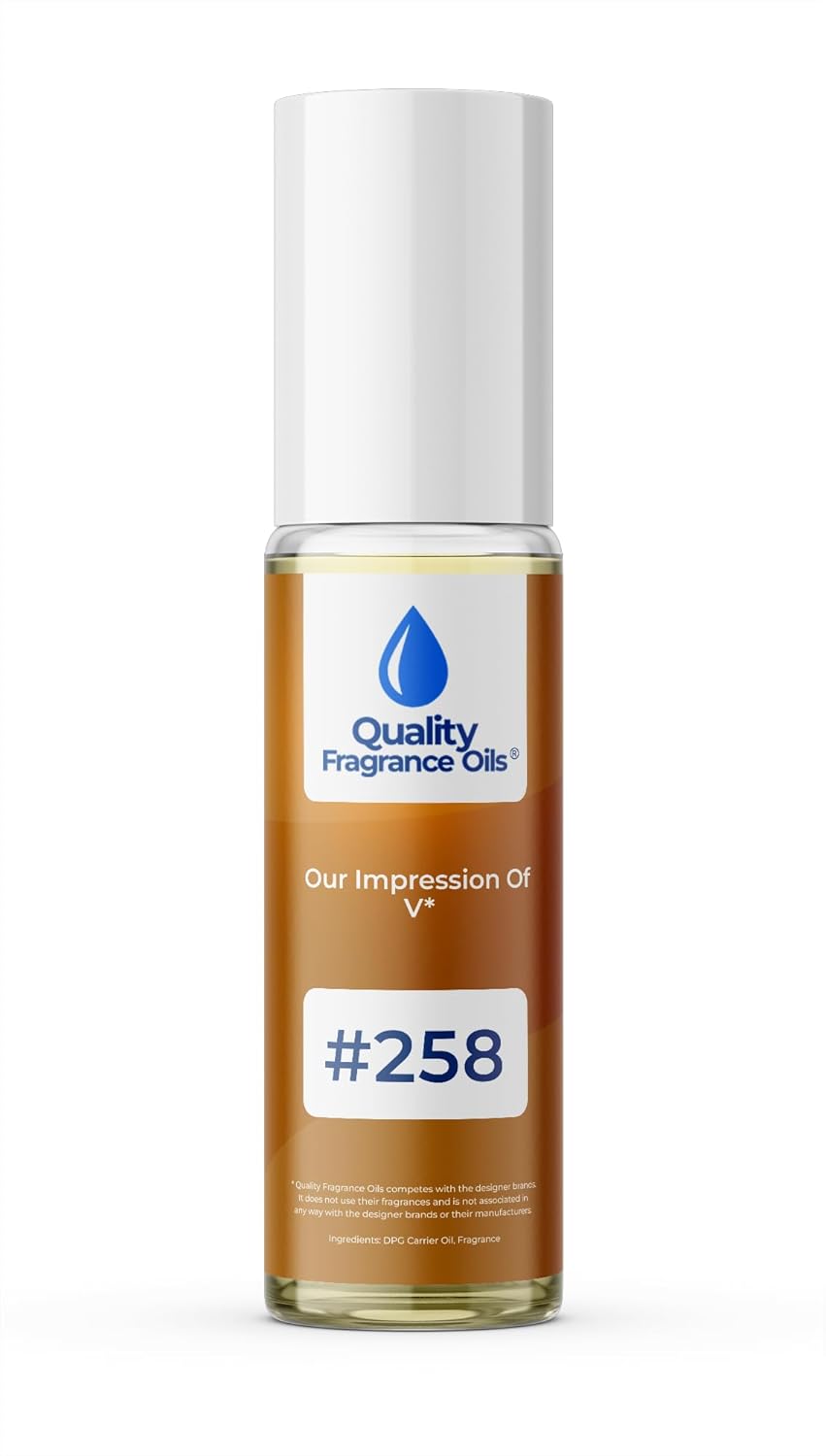 Quality Fragrance Oils' Clive V for Women Impression #258 | Long-Lasting Perfume Oil, Alcohol-Free, Strong Scent, 10ml Roll-On | Affordable Alternative to Designer Fragrances