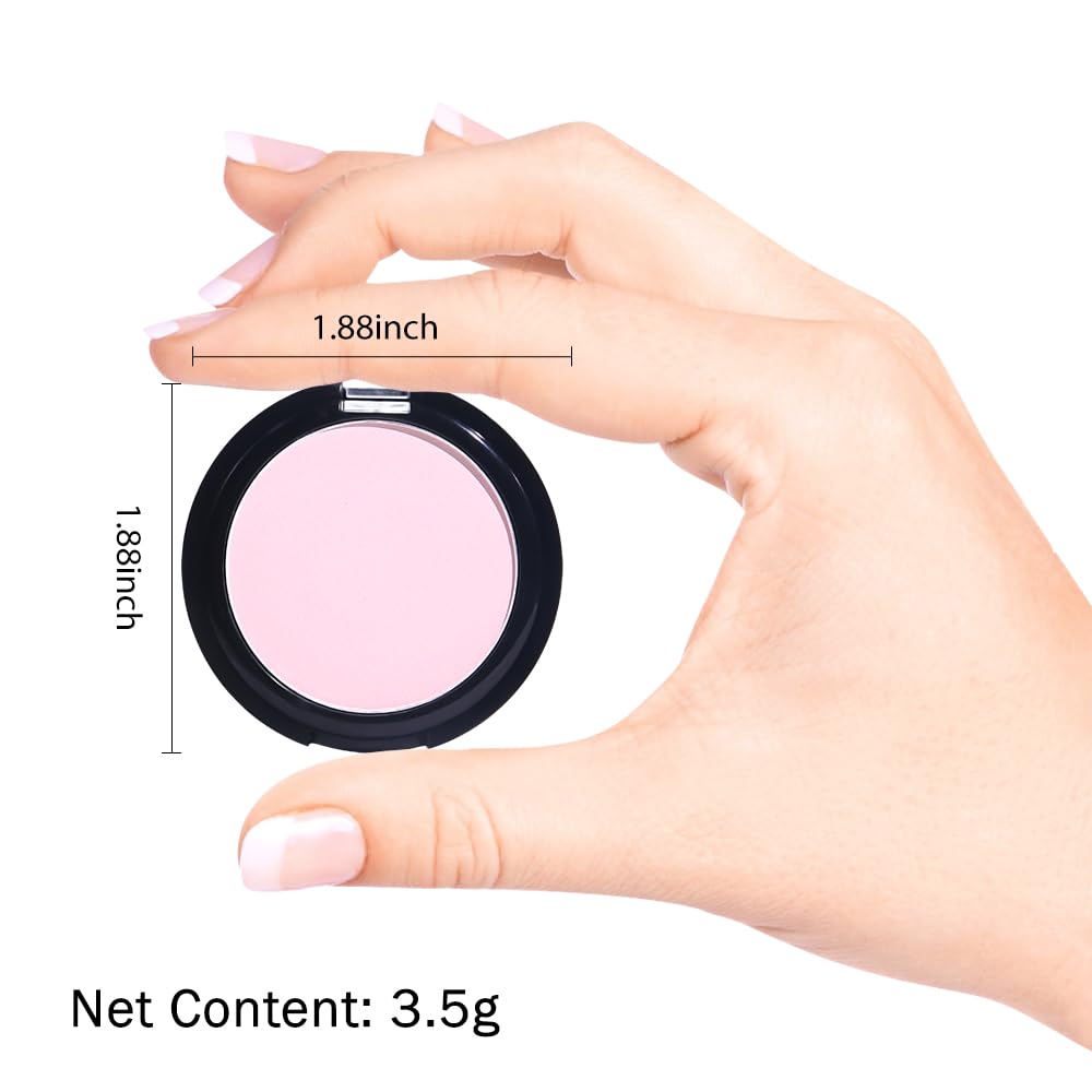 Monochrome Matte Eye Shadow Palette,Light Pink Neutral Nude Matte Pressed Powder Single Eyeshadow,Natural Long Lasting Naturing-Looking Eyeshadow,Talc,Paraben Vegan & Cruelty Free