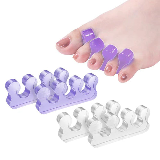 Toe Separators for Bunion & Nail Polish Application - Orthopedic Gel Material, Pedicure Toe Spacers for Toenail Separation, Washable & Reusable Soft Gel Pedicure Kit for Women