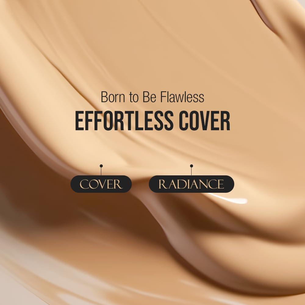 Brilliance Fit Glow Foundation - Full Coverage for Dry & Normal Skin, Radiant Finish, Long-lasting & Lightweight, Korean Makeup, 1.02 Fl Oz (C01 Porcelain, 1.02 Fl Oz)