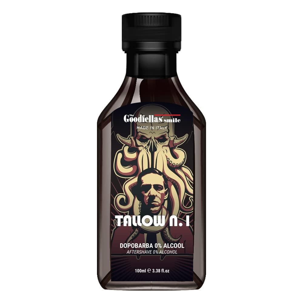 The Goodfellas' smile Alcohol-Free Soothing Aftershave Splash/Tonic, Made in Italy, 100 ml, 3.38 oz (Tallow n.1/Floral & Wood)