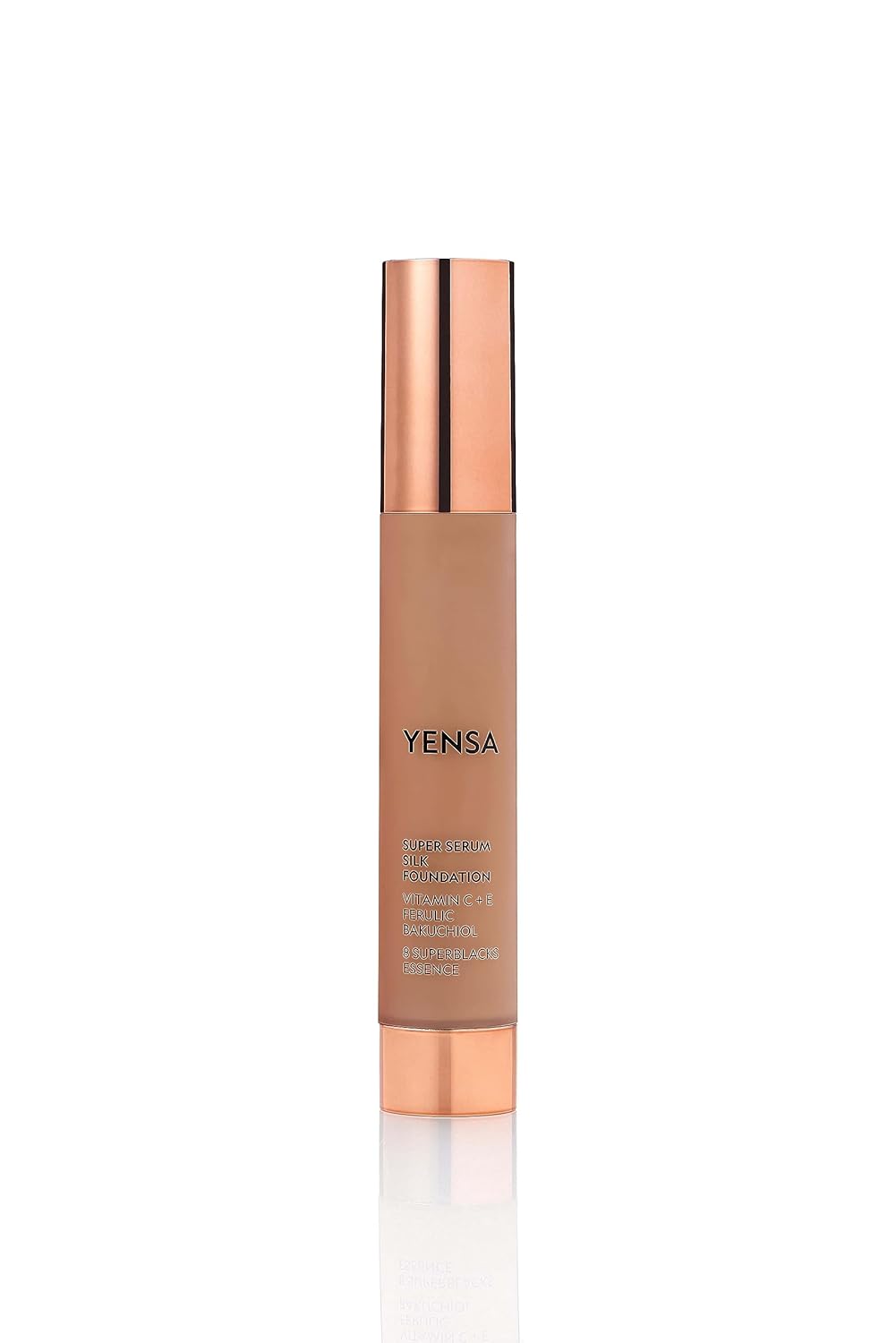 YENSA Super Silk Foundation - Full Coverage, Age-defying complex of Vitamin C, E, Ferulic, and Bakuchiol Oil (Deep 1) 1.0 fl oz