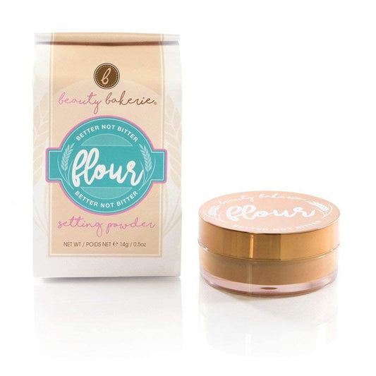 Beauty Bakerie Flour Setting Powder for Foundation, Loose Face Powder Makeup, Perfect for Oily Skin, Long-Lasting Matte Finish, Ideal for Baking and Blurring, 0.5oz, Almond (Chestnut)