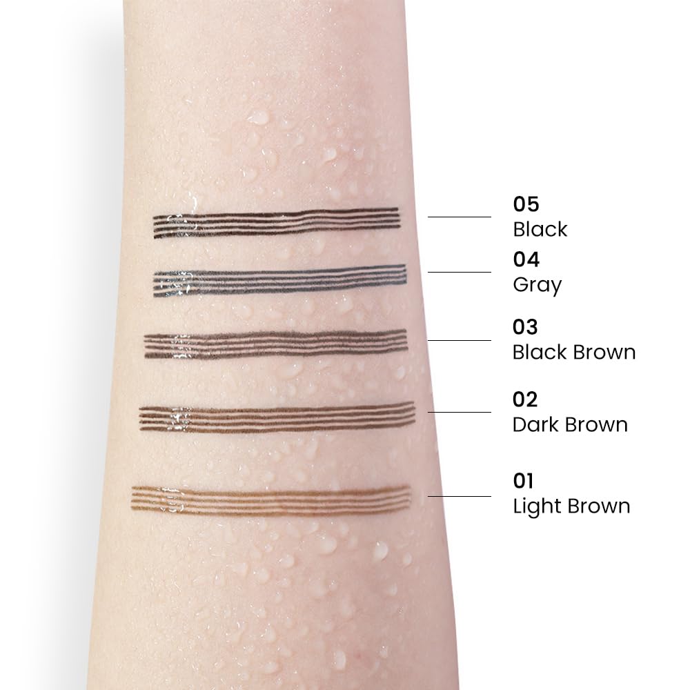 Eyebrow Ink Pencil by Brow Stylist -Micro 4 Point Brow Pen Lift & Snatch Eyebrow Pen Kits,Long-Lasting Waterproof Natural Eyebrow Hair (B-1Pc 03# Black brown)
