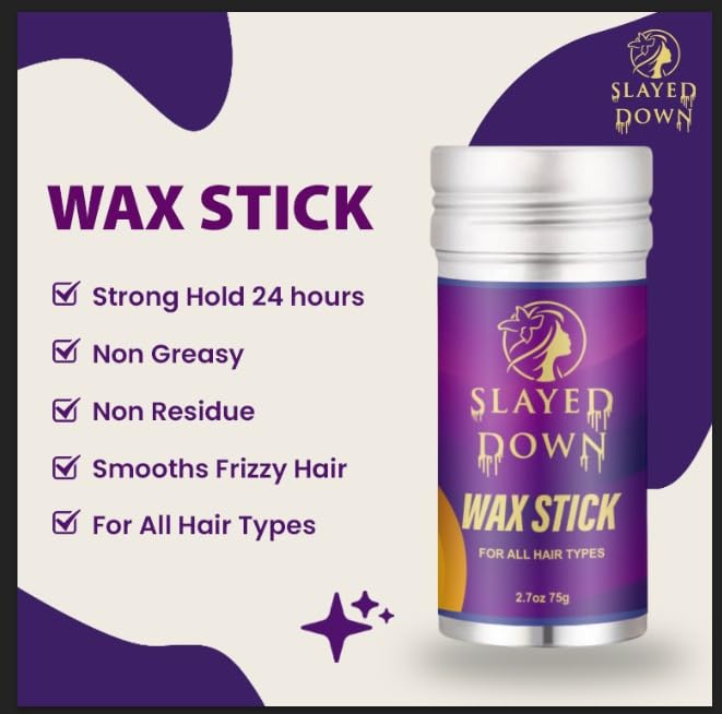 Hair Wax Slick Stick – Styling Stick for Flyaways, Edge Control, Frizz Taming, and Baby Hair Slick Back for Kids, Women, Men, and Wigs - Nourishing Accessories - Bun Maker & Styling Cream
