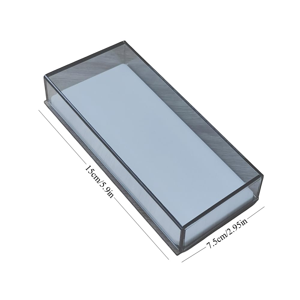 Grafting False Eyelash Acrylic Extension Pallet Organizer, Eyelash Extension Glue Tweezers Plate Makeup Palette, Dustproof Storage Box Display Training Tools Salon (Transparent Grey)