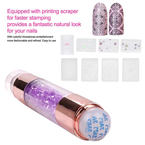 4Sets Manicure Art Stampers Silicone Stamp Pens Nail Stamping Plates Double Ended W/Nail Seal Plate Manicure Stamp Pen for home nail salon use
